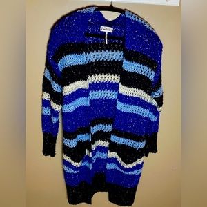 Confess Sweater-Shades of blue and white-Size Medium-WORN ONCE